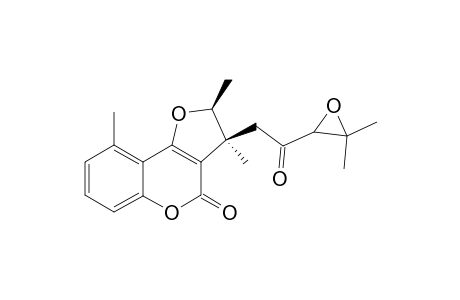 2'-EPICYClOISOBrACHYCONMARINONE-EPOXIDE;CIS-2,3-DIHYDRO-2,3,9-TRIMETHYL-3-(2-KETO-3,4-EPOXY-4-METHYLPENTYL)-4H-FURO-[3,2-C]-[1]-BENZOPYRAN-4-ONE