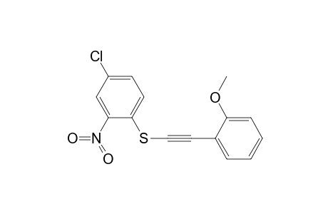 Benzene, 4-chloro-1-[[(2-methoxyphenyl)ethynyl]thio]-2-nitro-