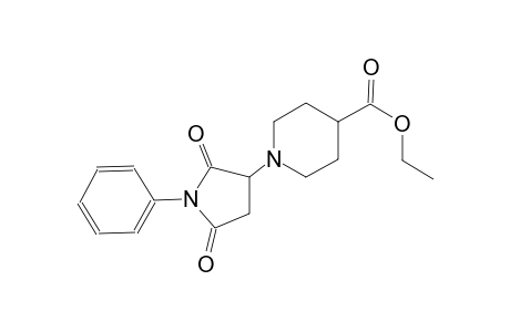 ethyl 1-(2,5-dioxo-1-phenyl-3-pyrrolidinyl)-4-piperidinecarboxylate