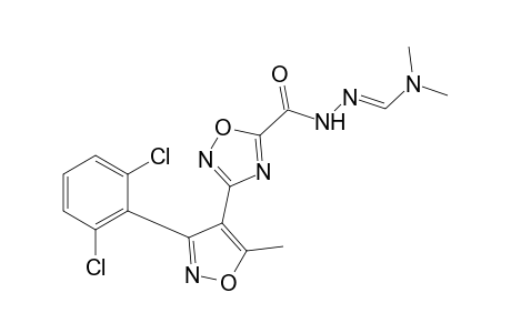 3-[3-(2,6-dichlorophenyl)-5-methyl-4-isoxazolyl]-1,2,4-oxadiazole-5-carboxylic acid, [(dimethylamino)methylene]hydrazide