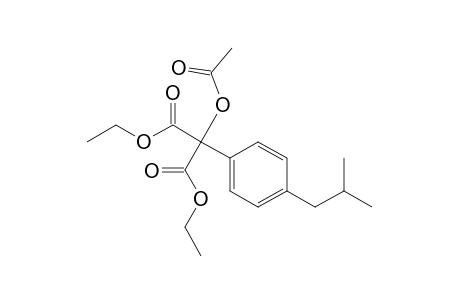 Propanedioic acid, (acetyloxy)[4-(2-methylpropyl)phenyl]-, diethyl ester