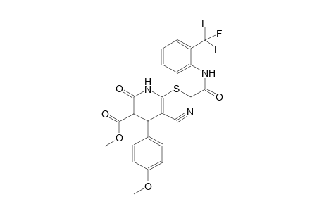 methyl 5-cyano-4-(4-methoxyphenyl)-2-oxo-6-({2-oxo-2-[2-(trifluoromethyl)anilino]ethyl}sulfanyl)-1,2,3,4-tetrahydro-3-