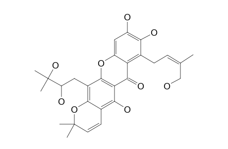 #6;1,6,7-TRIHYDROXY-6',6'-DIMETHYL-2H-PYRAN-(2',3':3,2)-4-(2,3-DIHYDROXY-3-METHYLBUTYL)-8-(4-HYDROXY-3-METHYLBUT-2-ENYL)-XANTHONE;BANNAXANTHONE-F