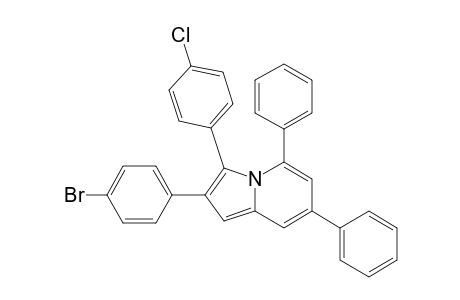 2-(4-bromophenyl)-3-(4-chlorophenyl)-5,7-diphenyl-indolizine