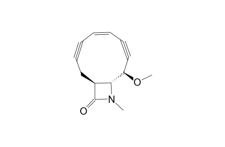 (1R*,9S*,10S*)(Z)-9-Methoxy-11-methyl-11-azabicyclo[8.2.0]dodec-4-en-3,7-diyn-12-one