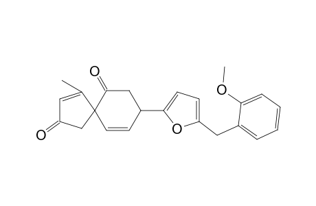 8-(5-(2-methoxybenzyl)furan-2-yl)-4-methylspiro[4.5]deca-3,9-diene-2,6-dione