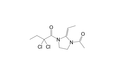 3-(2,2-Dichlorobutanoyl)-1-acetyl-2-ethylidenimidazolidine