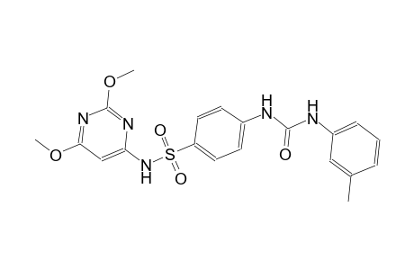 N-(2,6-dimethoxy-4-pyrimidinyl)-4-[(3-toluidinocarbonyl)amino]benzenesulfonamide
