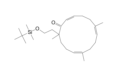 14-(2-(Tert-butyldimethylsiloxy)ethyl)-6,10,14-trimethylcyclotetradeca-2(e),6(e),10(e)-trienone