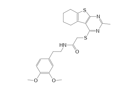 acetamide, N-[2-(3,4-dimethoxyphenyl)ethyl]-2-[(5,6,7,8-tetrahydro-2-methylbenzo[4,5]thieno[2,3-d]pyrimidin-4-yl)thio]-
