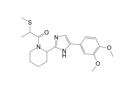 1-(2-(5-(3,4-dimethoxyphenyl)-1H-imidazol-2-yl)piperidin-1-yl)-2-(methylthio)propan-1-one