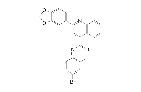 2-(1,3-benzodioxol-5-yl)-N-(4-bromo-2-fluorophenyl)-4-quinolinecarboxamide
