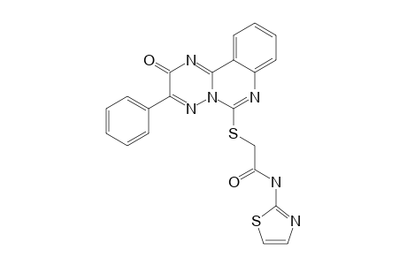 2-[(2-OXO-3-PHENYL-2H-[1,2,4]-TRIAZINO-[2,3-C]-QUINAZOLIN-6-YL)-THIO]-N-(1,3-THIAZOL-2-YL)-ACETAMIDE