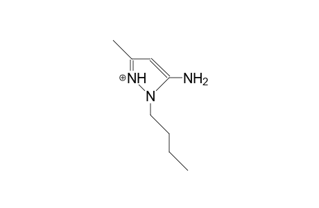 5-Amino-1-butyl-3-methyl-2-pyrazolium cation