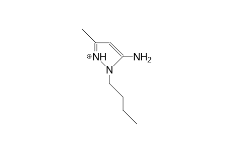 5-Amino-1-butyl-3-methyl-2-pyrazolium cation