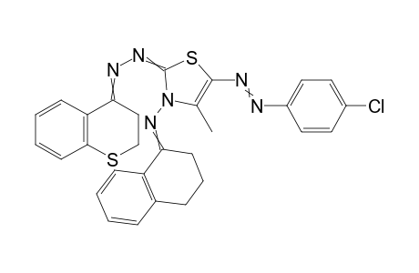 (3,4-Dihydro-2H-naphthalen-1-ylidene)-[4-methyl-5-(4-chlorophenylazo)-2-(thiochroman-4-ylideneazo)-thiazol-3-yl]-amine