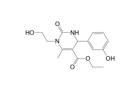 1-(2-Hydroxy-ethyl)-4-(3-hydroxy-phenyl)-6-methyl-2-oxo-1,2,3,4-tetrahydro-pyrimidine-5-carboxylic acid ethyl ester