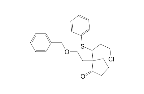 2-[2-(Benzyloxy)ethyl]-2-[3-chloro-1-(phenylthio)propyl]cyclopentanone