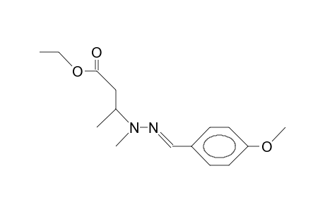 3-(2-(4-Methoxy-benzylidene)-1-methyl-hydrazino)-butyric acid, ethyl ester