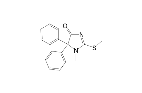 4H-Imidazol-4-one, 1,5-dihydro-1-methyl-2-(methylthio)-5,5-diphenyl-