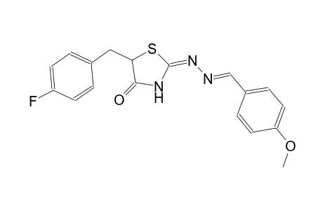 benzaldehyde, 4-methoxy-, [(2E)-5-[(4-fluorophenyl)methyl]-4-oxothiazolidinylidene]hydrazone