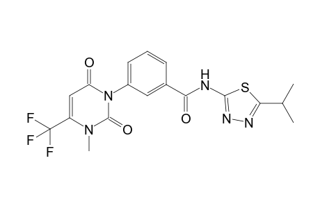 N-(5-isopropyl-1,3,4-thiadiazol-2-yl)-3-[3-methyl-2,6-dioxo-4-(trifluoromethyl)pyrimidin-1-yl]benzamide