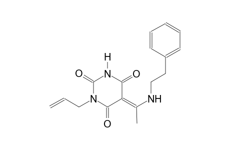 (5E)-1-allyl-5-{1-[(2-phenylethyl)amino]ethylidene}-2,4,6(1H,3H,5H)-pyrimidinetrione