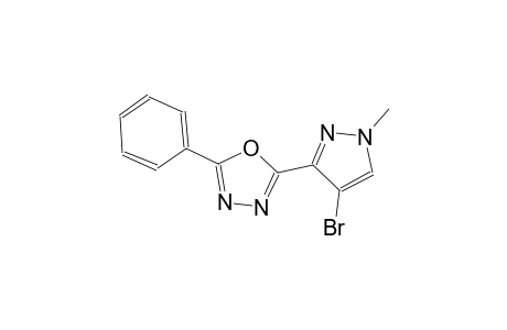 2-(4-bromo-1-methyl-1H-pyrazol-3-yl)-5-phenyl-1,3,4-oxadiazole