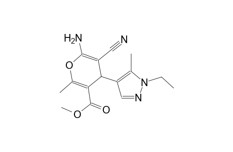 methyl 6-amino-5-cyano-4-(1-ethyl-5-methyl-1H-pyrazol-4-yl)-2-methyl-4H-pyran-3-carboxylate