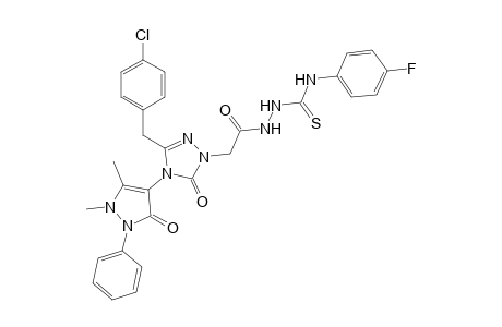 2-{[4-(1,5-Dimethyl-3-oxo-5-phenyl-2,3-dihydro-1H-pyrazole-4-yl)-3-(4-chlorobenzyl)-5-oxo-4,5-dihydro-1H-1,2,4-triazole-1-yl]acetyl}-N-(4-fluorophenyl) hydrazinecarbothioamide