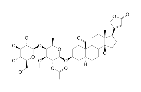 BOIVINIDE_F;COROTOXIGENIN_3-O-[BETA-D-GLUCOPYRANOSYL-(1->4)-BETA-D-2-ACETYL-DIGITALOPYRANOSIDE]