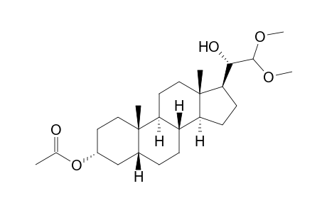 3α,20β-dihydroxy-5β-pregnan-21-al, dimethyl acetal, 3-acetate