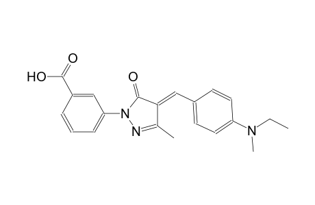 3-((4E)-4-{4-[ethyl(methyl)amino]benzylidene}-3-methyl-5-oxo-4,5-dihydro-1H-pyrazol-1-yl)benzoic acid