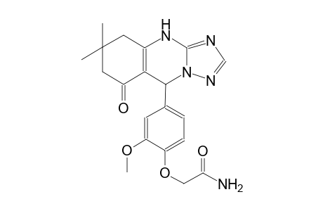 2-[4-(6,6-dimethyl-8-oxo-4,5,6,7,8,9-hexahydro[1,2,4]triazolo[5,1-b]quinazolin-9-yl)-2-methoxyphenoxy]acetamide