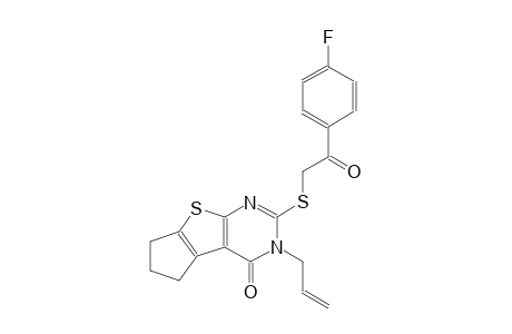 3-allyl-2-{[2-(4-fluorophenyl)-2-oxoethyl]sulfanyl}-3,5,6,7-tetrahydro-4H-cyclopenta[4,5]thieno[2,3-d]pyrimidin-4-one