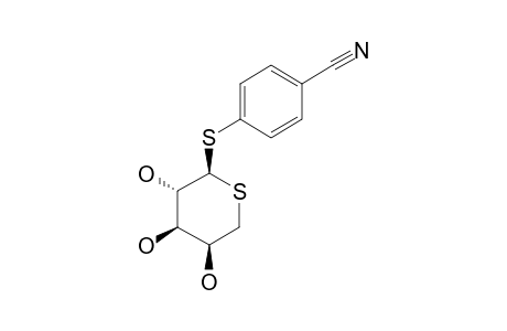 4-CYANOPHENYL-1,5-DITHIO-BETA-L-ARABINOPYRANOSIDE;MAJOR_ISOMER