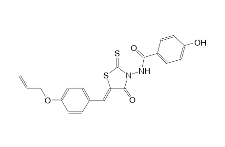 N-{(5Z)-5-[4-(allyloxy)benzylidene]-4-oxo-2-thioxo-1,3-thiazolidin-3-yl}-4-hydroxybenzamide