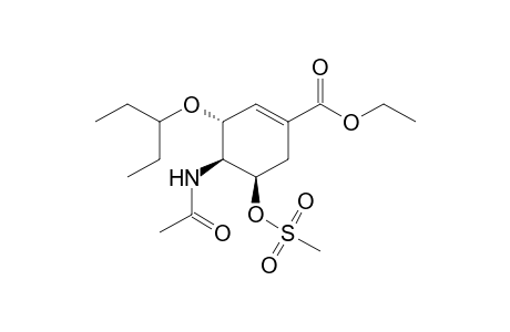 Ethyl (3R,4S,5R)-4-acetamido-3-(1-ethyl-propoxy)-5-methanesulfonyloxy-cyclohex-1-ene-1-carboxylate