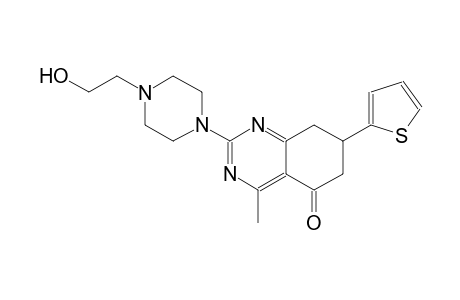 2-[4-(2-hydroxyethyl)-1-piperazinyl]-4-methyl-7-(2-thienyl)-7,8-dihydro-5(6H)-quinazolinone