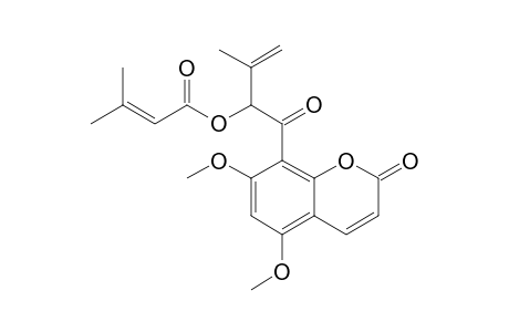 OMPHAMURRAYIN;5,7-DIMETHOXY-8-(1-OXO-2-SENECIOYL-3-METHYL-3-BUTENYL)-2H-1-BENZOPYRAN-2-ONE