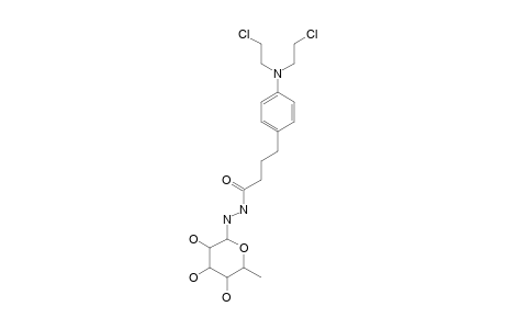 4-(4-N',N'-BIS-(2-CHLOROETHYL)-AMINO)-PHENYLBUTYLHYDRAZIDO-BETA-D-FUCOSIDE