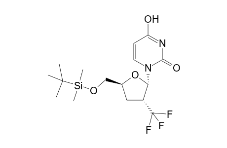 (2'R)-D-5'-O-(tert-butyldimethylsilyl)-2',3'-dideoxy-2'-trifluoromethyluridine isomer