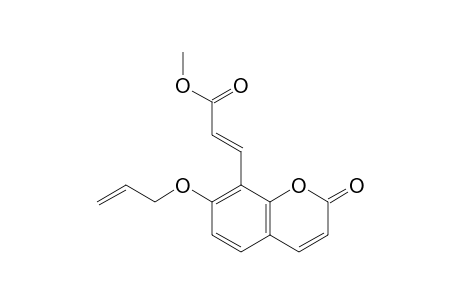 (E)-3-(2-oxo-7-prop-2-enoxy-1-benzopyran-8-yl)-2-propenoic acid methyl ester