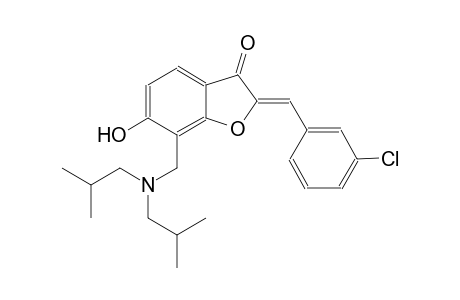 3(2H)-benzofuranone, 7-[[bis(2-methylpropyl)amino]methyl]-2-[(3-chlorophenyl)methylene]-6-hydroxy-, (2Z)-
