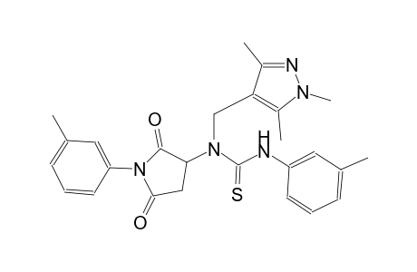 N'-(3-methylphenyl)-N-[1-(3-methylphenyl)-2,5-dioxo-3-pyrrolidinyl]-N-[(1,3,5-trimethyl-1H-pyrazol-4-yl)methyl]thiourea