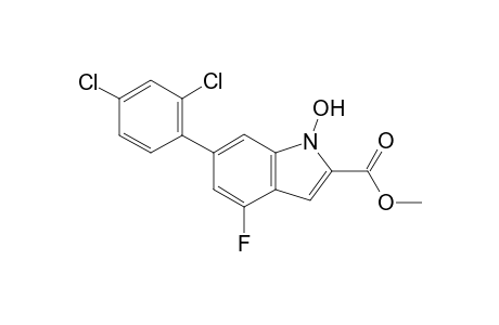 methyl 6-(2,4-dichlorophenyl)-4-fluoro-1-hydroxy-1H-indole-2-carboxylate