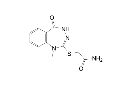 2-[(4,5-dihydro-1-methyl-5-oxo-1H-1,3,4-benzotriazepin-2-yl)thio]acetamide