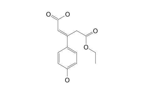 TRANS-SPHAGNUM-ACID-ETHYLESTER;(E)-4-ETHOXYCARBONYL-3-(4'-HYDROXYPHENYL)-BUT-2-EN-1-CARBOXYLIC-ACID