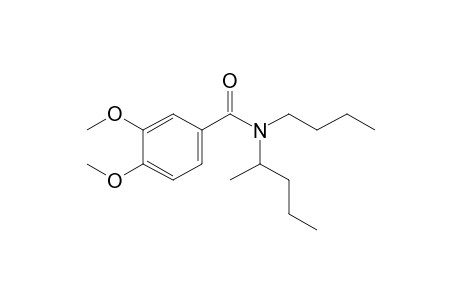 Benzamide, 3,4-dimethoxy-N-(2-pentyl)-N-butyl-