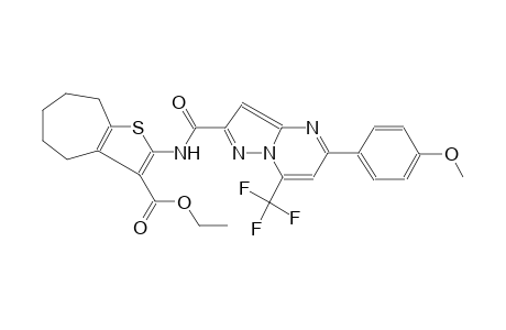ethyl 2-({[5-(4-methoxyphenyl)-7-(trifluoromethyl)pyrazolo[1,5-a]pyrimidin-2-yl]carbonyl}amino)-5,6,7,8-tetrahydro-4H-cyclohepta[b]thiophene-3-carboxylate